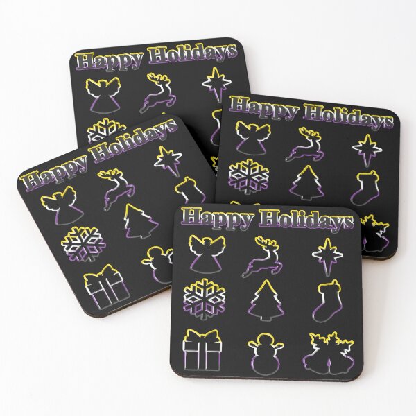 Item preview, LGBT Cookie cutters Happy Holidays Non Binary Pride 2 designed and sold by TheirChoice.