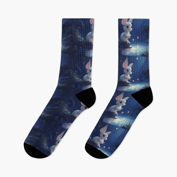 Item preview, A starlit night, Little bunny Mimi hops by the lake... designed and sold by Cris888.