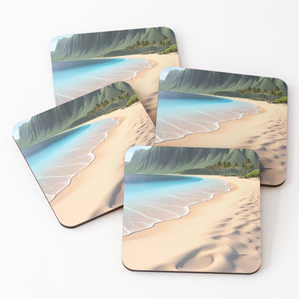 Item preview, Hawaiian Beach with Carved Mountains designed and sold by Mean-Mango-HI.