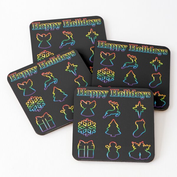 Item preview, LGBT Cookie cutters Happy Holidays Rainbow Pride 2 designed and sold by TheirChoice.