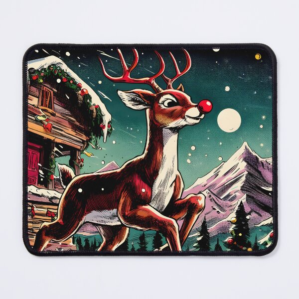Item preview, Illuminate the Holidays: Whimsical Rudolph the Red-Nosed Reindeer Art for Festive Christmas Prints and Joyful Decor! designed and sold by InsaneLEDP.