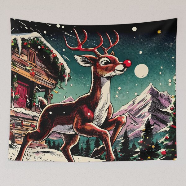 Item preview, Illuminate the Holidays: Whimsical Rudolph the Red-Nosed Reindeer Art for Festive Christmas Prints and Joyful Decor! designed and sold by InsaneLEDP.