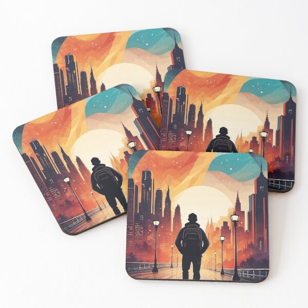 Item preview, 001 Silhouettes of Colorful City Buildings and Landmarks designed and sold by Alexis Art Collection.