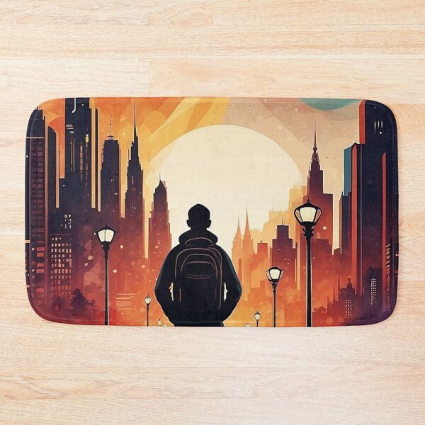 Item preview, 001 Silhouettes of Colorful City Buildings and Landmarks designed and sold by Alexis Art Collection.