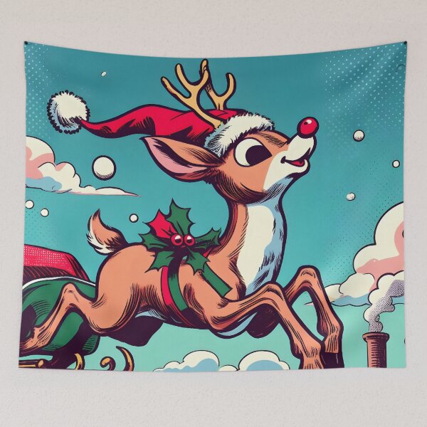 Item preview, Illuminate the Holidays: Whimsical Rudolph the Red-Nosed Reindeer Art for Festive Christmas Prints and Joyful Decor! designed and sold by InsaneLEDP.