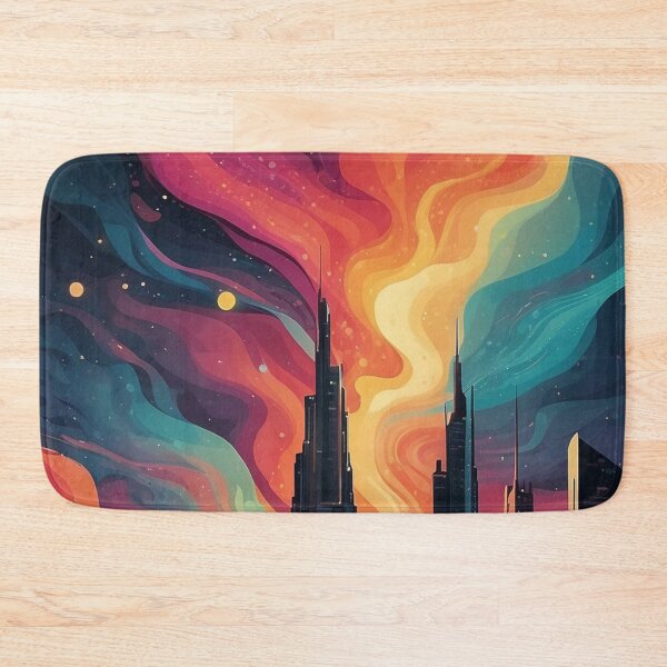 Item preview, 002 Silhouettes of Colorful City Buildings and Landmarks  designed and sold by Alexis Art Collection.