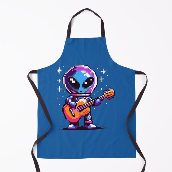 Item preview, Cosmic Melody: 8-Bit Alien with Guitar designed and sold by PixelPunkster.