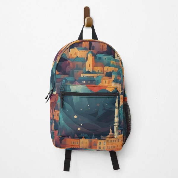 Item preview, 003 Silhouettes of Colorful City Buildings and Landmarks designed and sold by Alexis Art Collection.