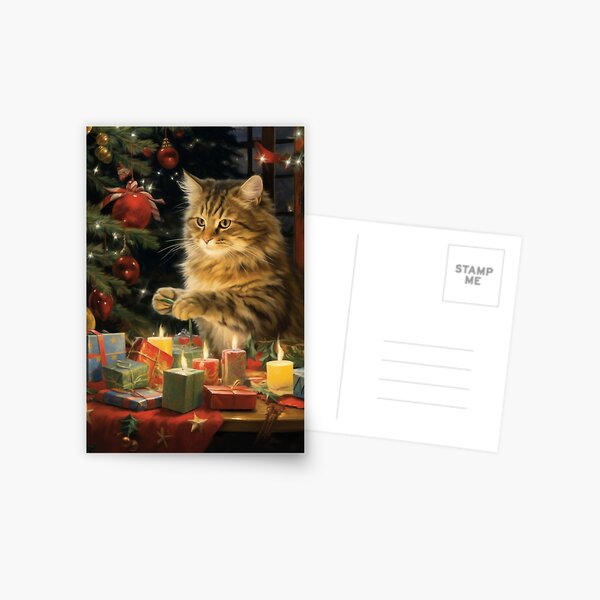 Item preview, Cat on Christmas Eve designed and sold by CamilleNorris.