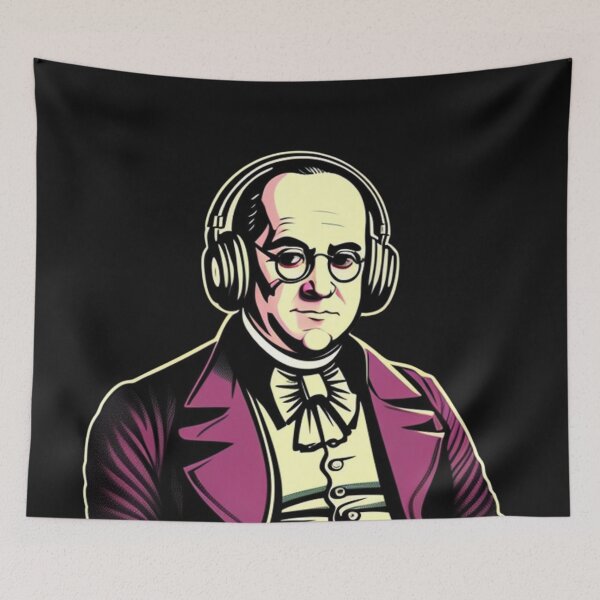 Item preview, Money Moves Ben Franklin Retro Headphones II designed and sold by musicgeniusart.