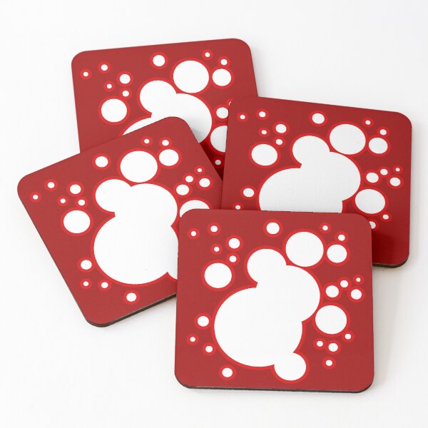 Item preview, White and Red Abstraction Circle and Dots   designed and sold by atroffire.