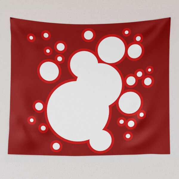 Item preview, White and Red Abstraction Circle and Dots   designed and sold by atroffire.