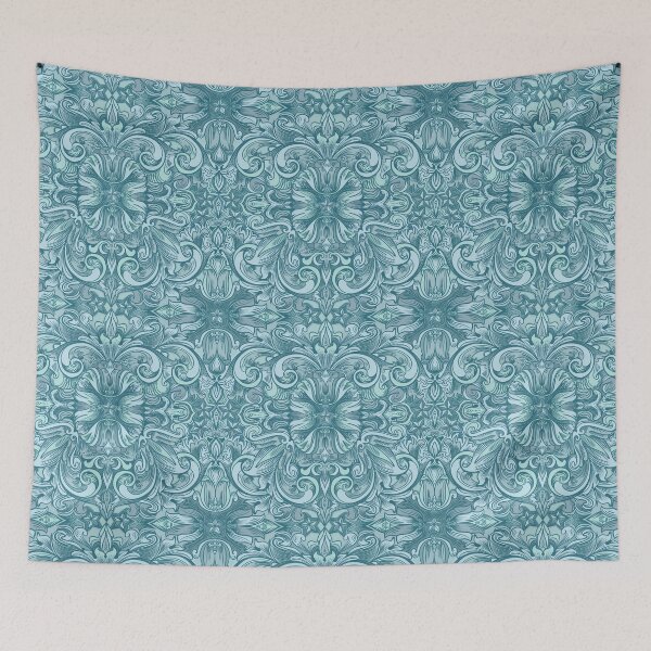 Item preview, Blue green Scroll Mandela  designed and sold by Marcia and Ron Stacy Studios.