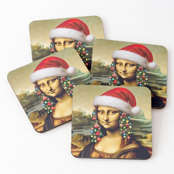 Item preview, Mona Lisa Santa with Christmas Hair Do designed and sold by MagicStrawberry.