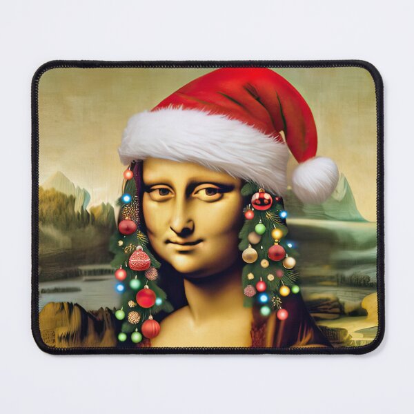 Item preview, Mona Lisa Santa with Christmas Hair Do designed and sold by MagicStrawberry.