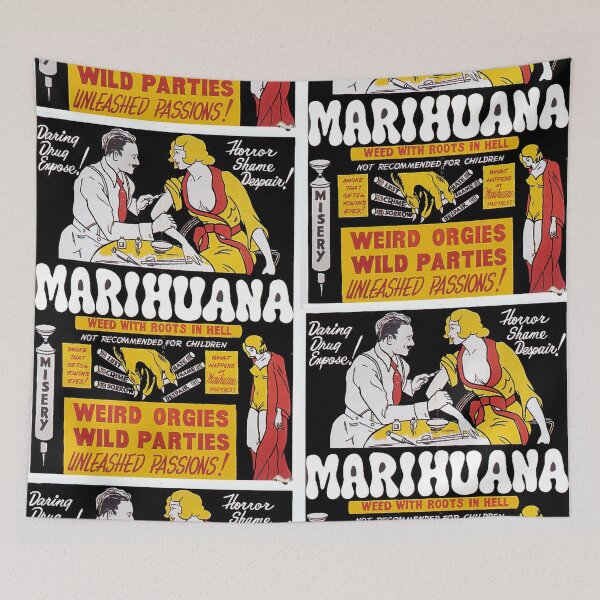 Item preview, MARIHUANA MOVIE POSTER designed and sold by angrypixelart.