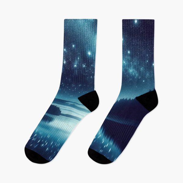 Item preview, Starry Night Over a Serene Lake designed and sold by FIYARO.