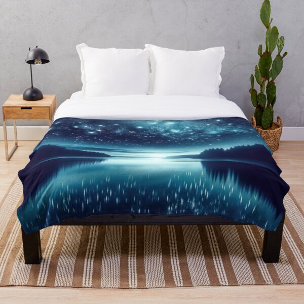 Item preview, Starry Night Over a Serene Lake designed and sold by FIYARO.