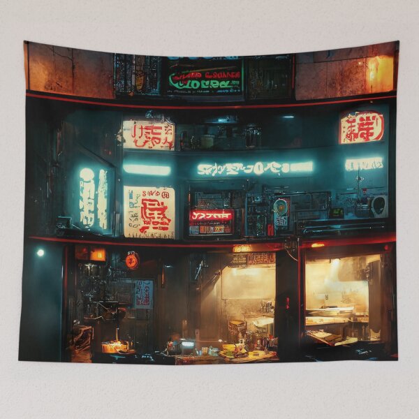 Item preview, Cooking 2.0 - Cyberpunk Cityscapes designed and sold by ArkMinted.