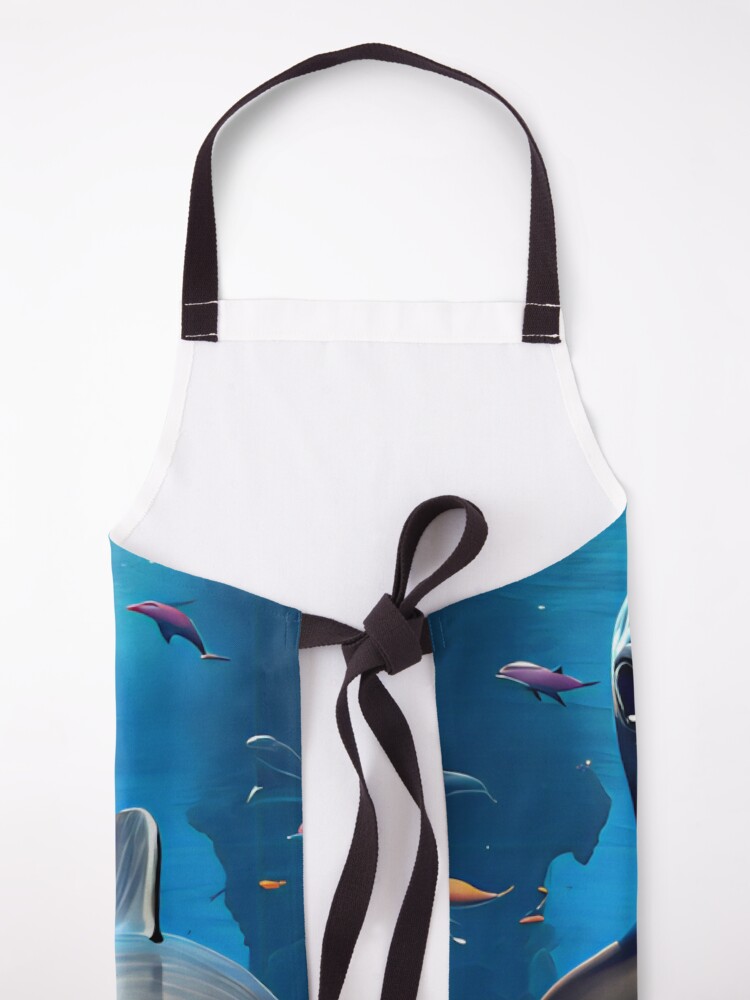 Thumbnail 5 of 6, Apron, Dolphins designed and sold by JiffyGirls.