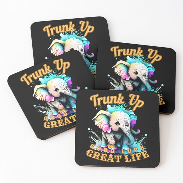 Item preview, Trunk Up, Good Luck, Great Life. elephant lover designed and sold by ElephantVibes.