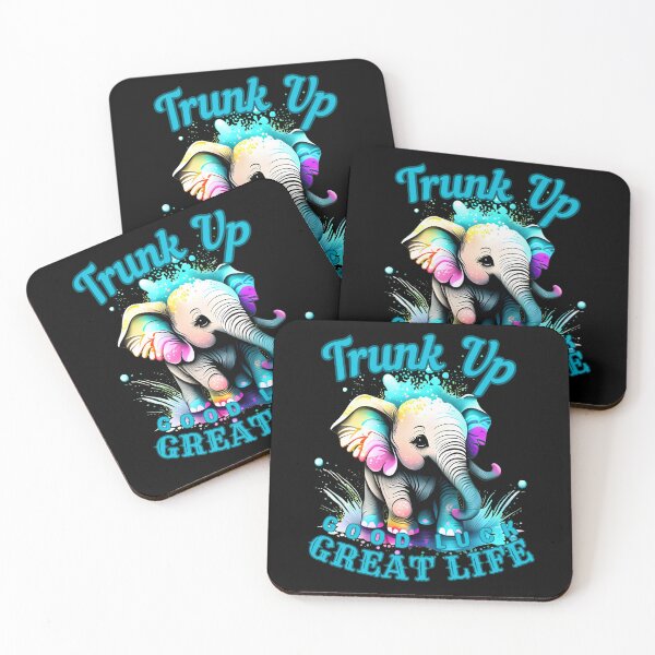 Item preview, Trunk Up, Good Luck, Great Life. funny elephant designed and sold by ElephantVibes.