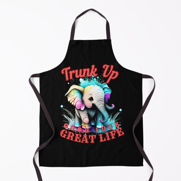 Item preview, Trunk Up, Good Luck, Great Life. colorful elephant designed and sold by ElephantVibes.