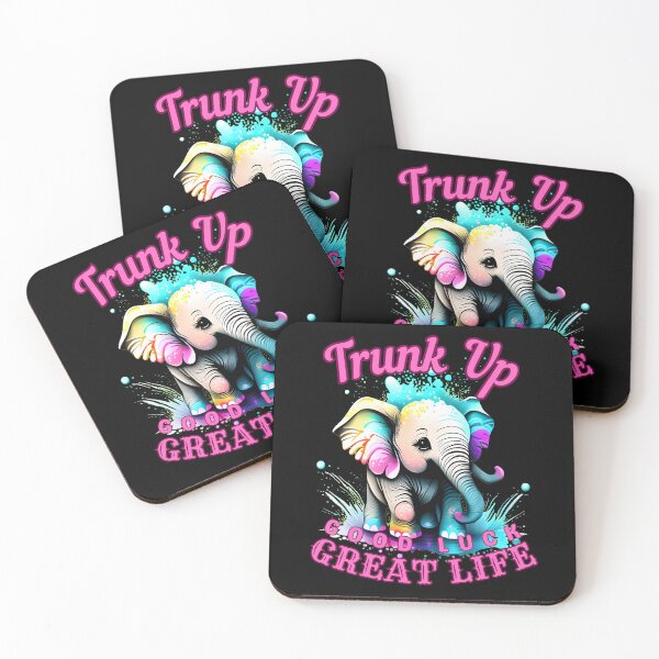Item preview, Trunk Up, Good Luck, Great Life. elephant head designed and sold by ElephantVibes.