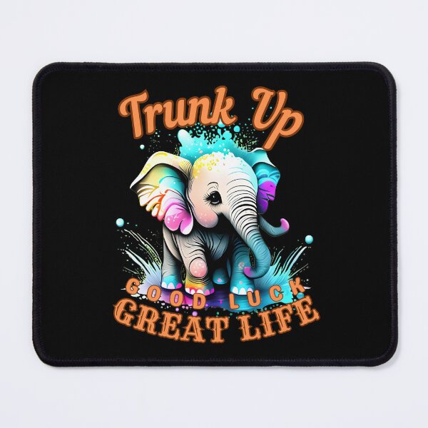 Item preview, Trunk Up, Good Luck, Great Life. elephant portrait designed and sold by ElephantVibes.