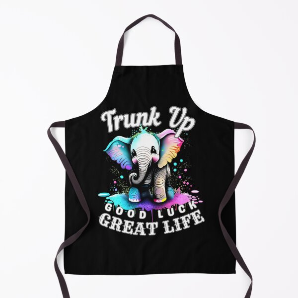 Item preview, Trunk Up, Good Luck, Great Life. surreal elephant designed and sold by ElephantVibes.