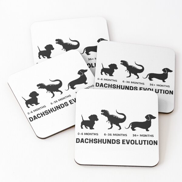 Item preview, Dachshund Evolution Black Text designed and sold by AIrtisticPrints.