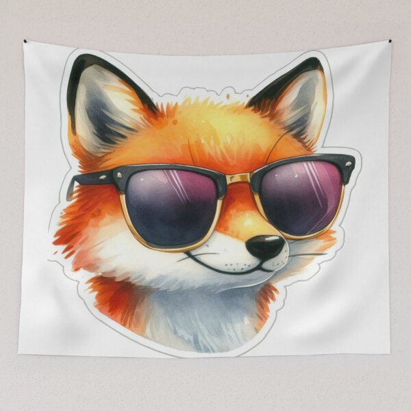Artikelvorschau, Cooler Rotfuchs mit Sonnenbrille entworfen und verkauft von Star-Fragment.