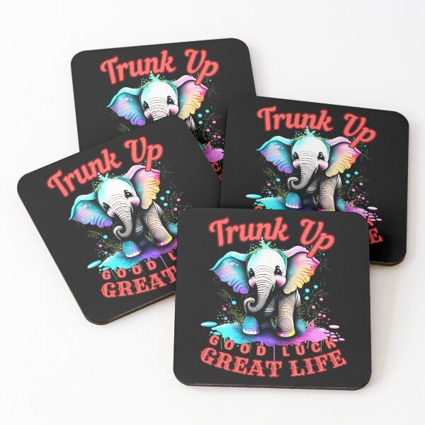 Item preview, Trunk Up, Good Luck, Great Life. happy elephant designed and sold by ElephantVibes.