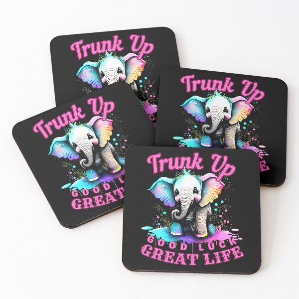 Item preview, Trunk Up, Good Luck, Great Life. elephant saying designed and sold by ElephantVibes.