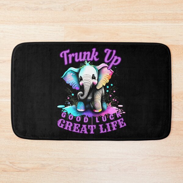 Item preview, Trunk Up, Good Luck, Great Life. elephant quote designed and sold by ElephantVibes.