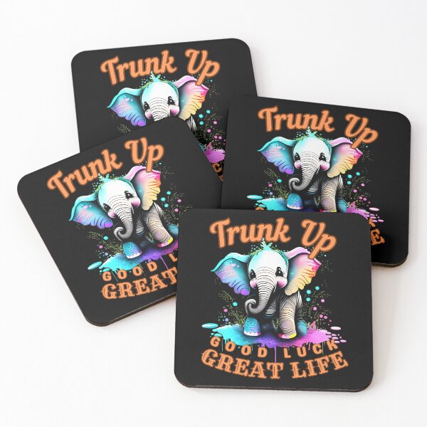 Item preview, Trunk Up, Good Luck, Great Life. african elephant designed and sold by ElephantVibes.