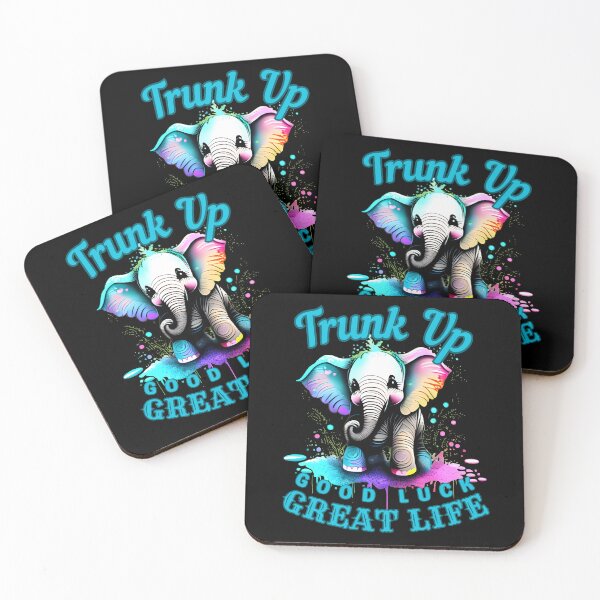 Item preview, Trunk Up, Good Luck, Great Life. adorable elephant designed and sold by ElephantVibes.