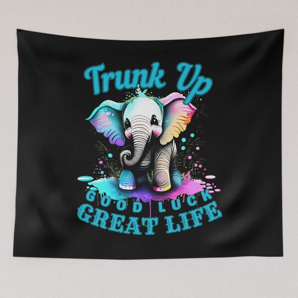Item preview, Trunk Up, Good Luck, Great Life. adorable elephant designed and sold by ElephantVibes.