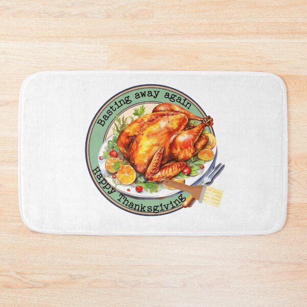 Item preview, Basting Away Again Turkey Platter Happy Thanksgiving designed and sold by Gemini-PNW.