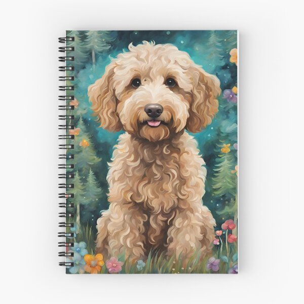 Item preview, Enchanted Forest pets Dog puppy artwork Labradoodle designed and sold by FantasyMountain.