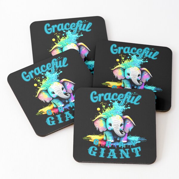 Item preview, Graceful Gray Giant. funny elephant designed and sold by ElephantVibes.