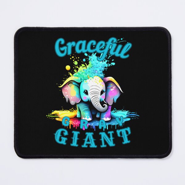 Item preview, Graceful Gray Giant. funny elephant designed and sold by ElephantVibes.
