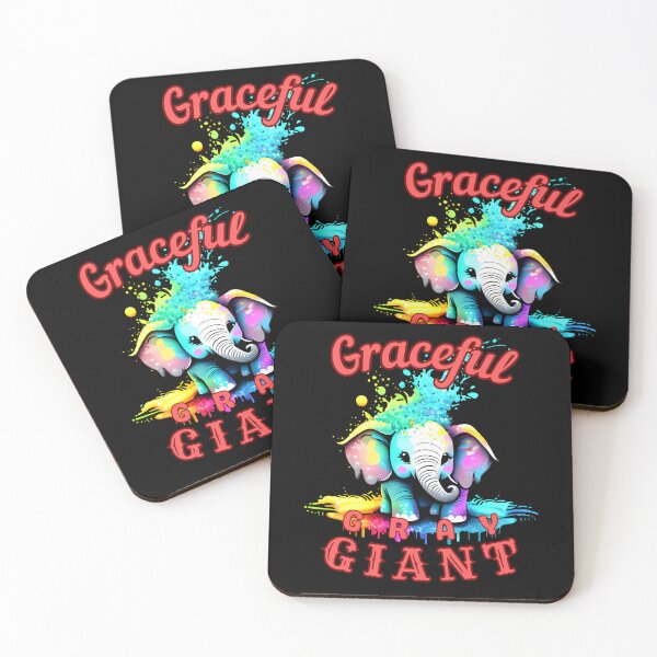 Item preview, Graceful Gray Giant. colorful elephant designed and sold by ElephantVibes.