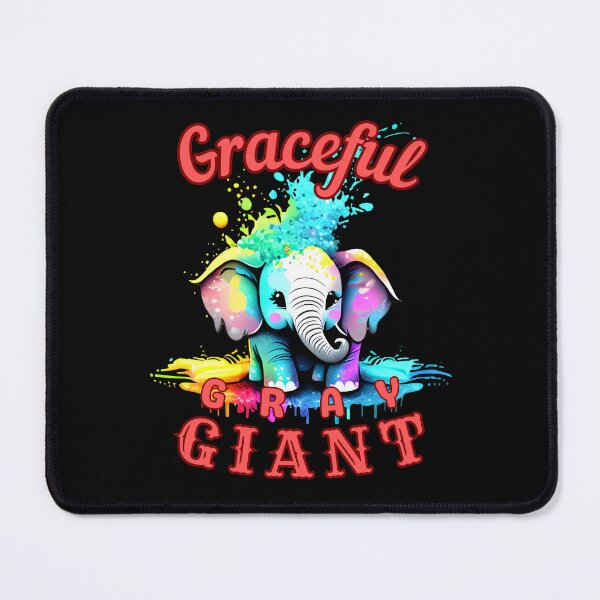 Item preview, Graceful Gray Giant. colorful elephant designed and sold by ElephantVibes.