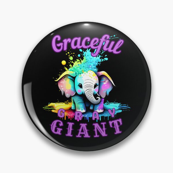Item preview, Graceful Gray Giant. elephant face designed and sold by ElephantVibes.