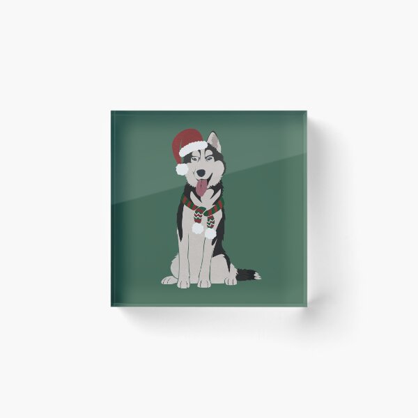 Item preview, Christmas Husky with Reindeer Antlers  designed and sold by reddogbuckeye.