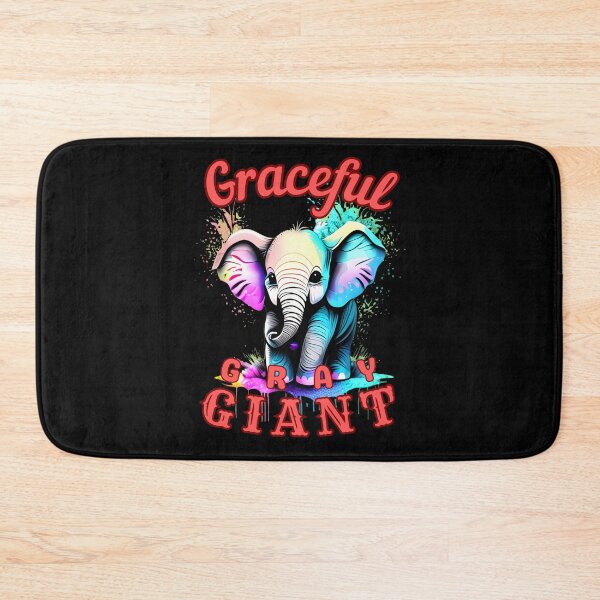 Item preview, Graceful Gray Giant. happy elephant designed and sold by ElephantVibes.