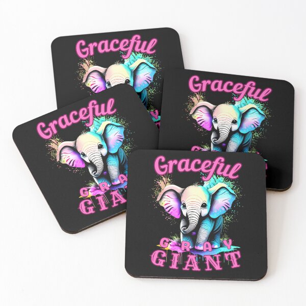 Item preview, Graceful Gray Giant. elephant saying designed and sold by ElephantVibes.