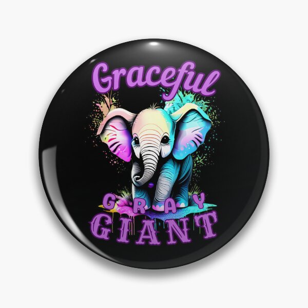 Item preview, Graceful Gray Giant. elephant quote designed and sold by ElephantVibes.