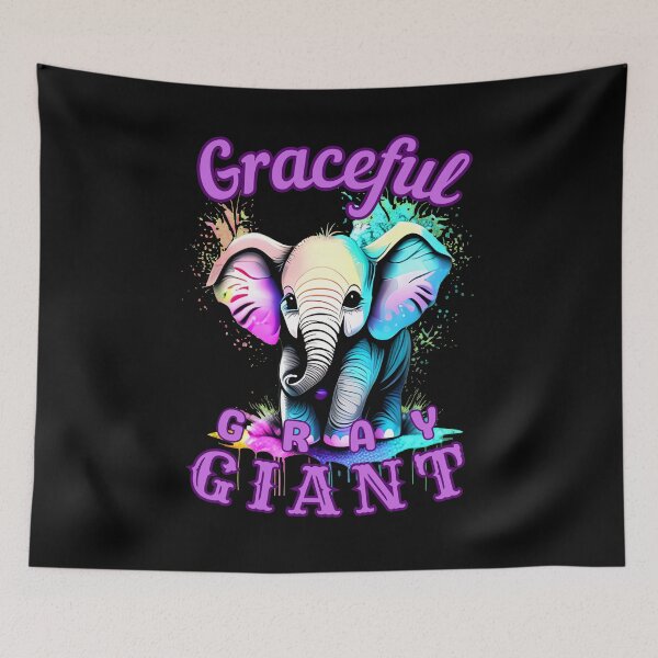 Item preview, Graceful Gray Giant. elephant quote designed and sold by ElephantVibes.